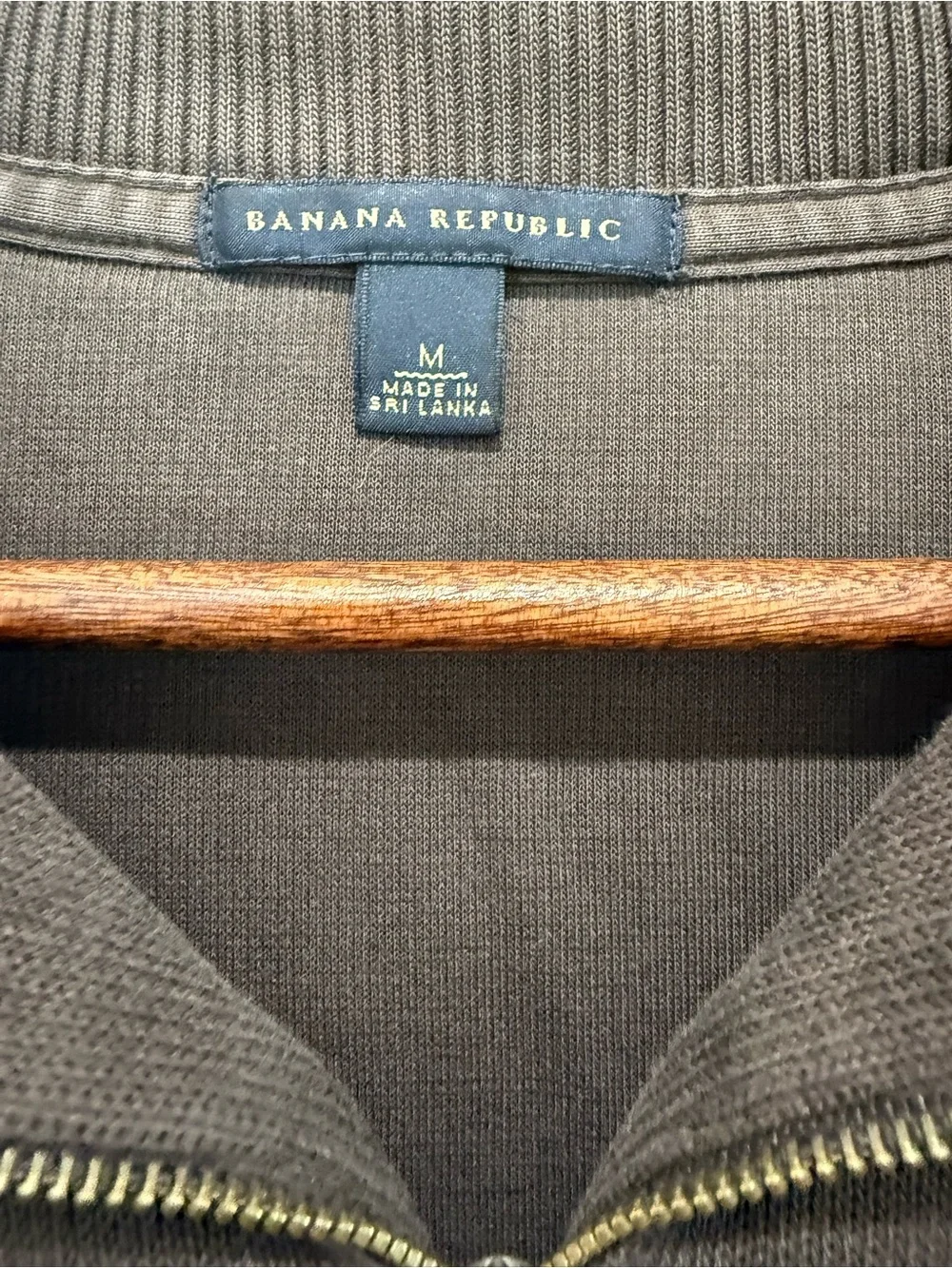 Banana Republic Men's Brown Quarter-Zip Pullover Sweater